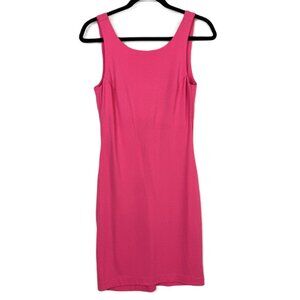 Amanda Uprichard Sleeveless Stretch Knit Low Back Mini Dress Pink Small